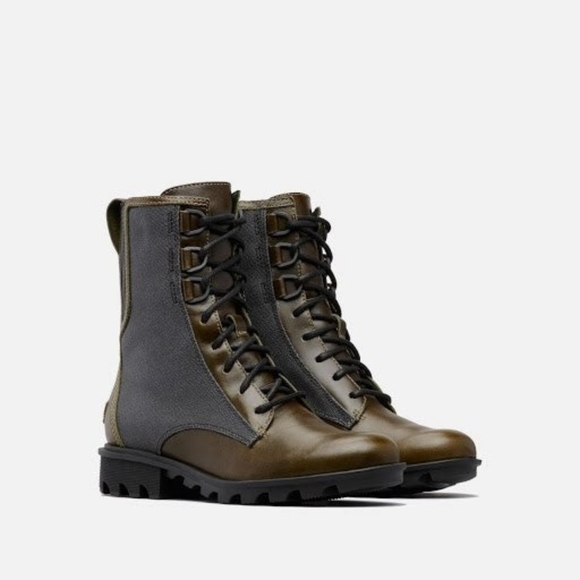 SOREL PHOENIX HIKER GREEN BOOTS SIZE 8.5 BRAND NEW - Picture 2 of 3